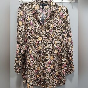 Jane + Delancey NWT Floral and Paisley Print Tunic, Small